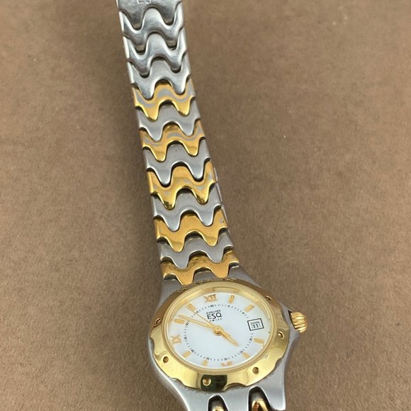 Vintage Movado Freedom Swiss Watch ESQ 2 Tone Gold & Stainless Steel with Date main image 7